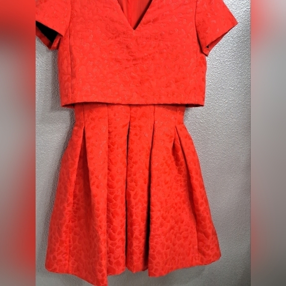 NWT Maje Designer Rouge Jaquard  Skirt Dress  Size 3 (XS) - Picture 6 of 11